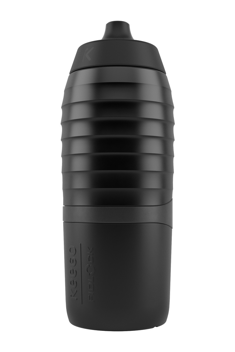 Fidlock TWIST X KEEGO Single Bottle 600 (inkl. Connector) - black (BLK) -  600ml Trinkflasche aus elastischem Titan inkl. Connector für das TWIST  magnet-mechanisches Flaschenhalter System 